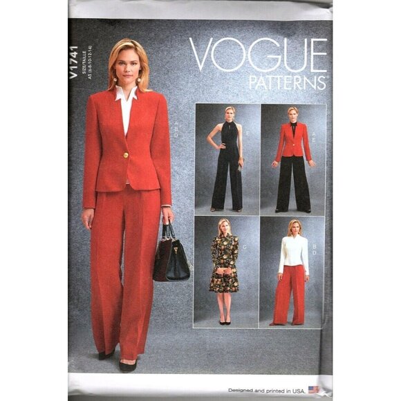Vogue V1741 Misses 6 to 14 Jacket, Pants, Dress, Top, Jumpsuit Sewing Pattern - Picture 1 of 2